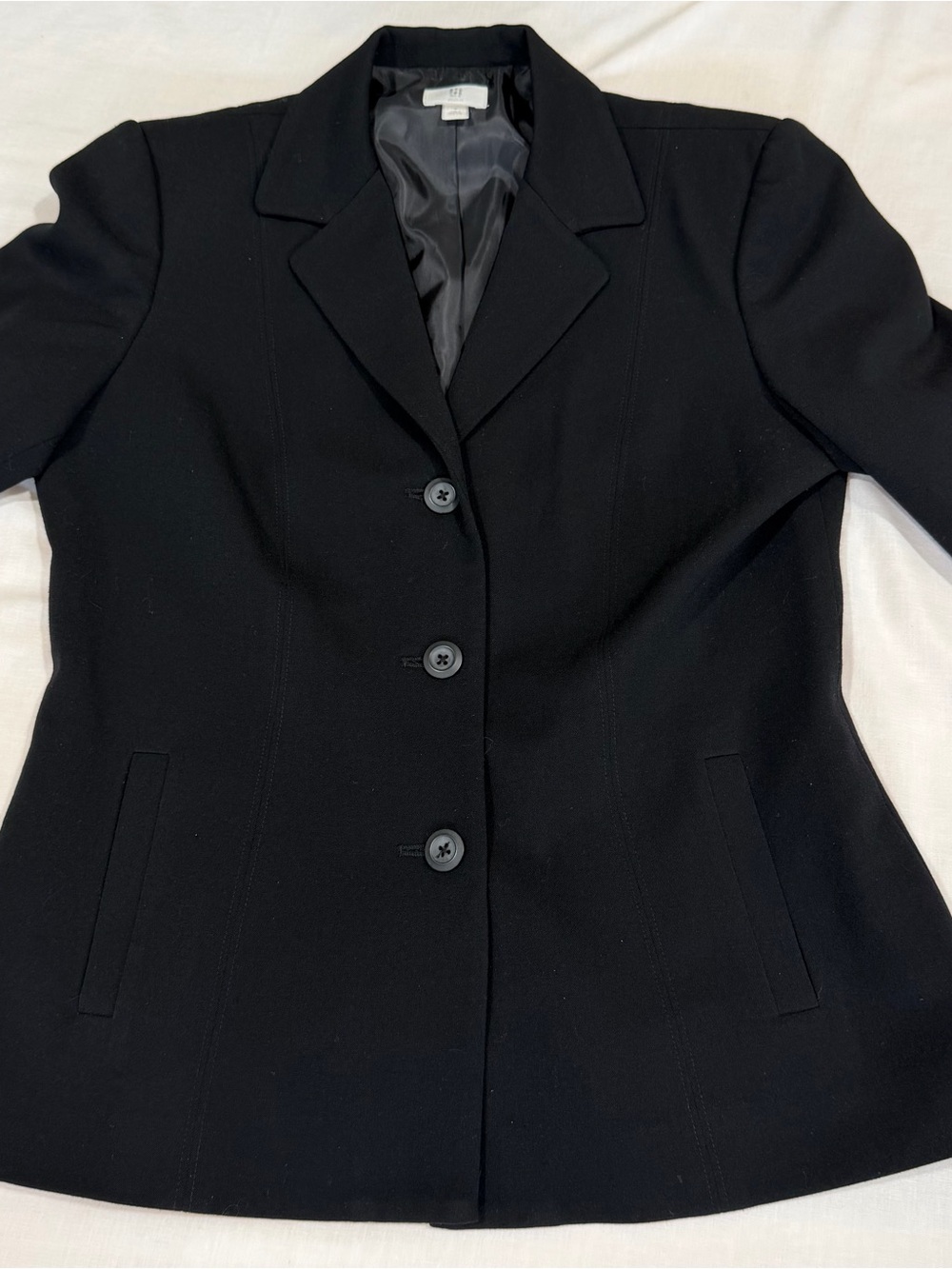 Apt 9 Stretch Three-Button Blazer Jacket Women’s Size 6 Black NEW